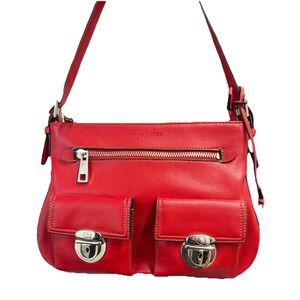 Marc Jacobs Red Leather Hobo Bag Purse (Stella?) Stunning!